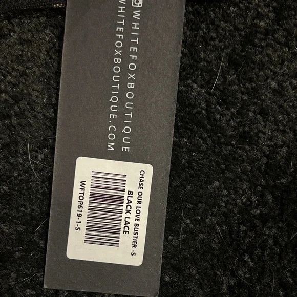 White Fox Pink and Black Lace Bustier - Picture 5 of 11